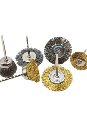 Drill Wire Brush Set for Rust Removal | Steel & Brass Mounted Wire Brush Kit (6-piece set)