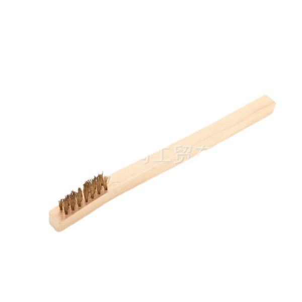 木柄刷 Wood Handle Brush for Cleaning – Wire Brush for Rust Removal & Metal Surface Cleaning