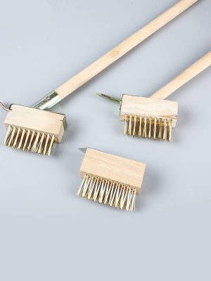 Garden Weed Wire Brush with Wooden Handle