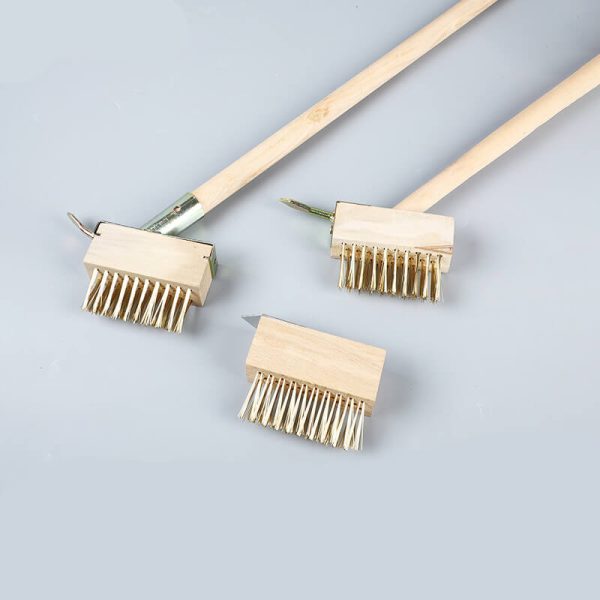 11 Garden Weed Wire Brush with Wooden Handle