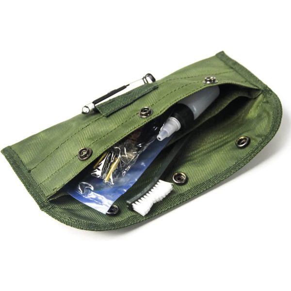 AR15 Gun Cleaning Kit | Rifle Maintenance & Bore Cleaning Brush Set with Carrying Pouch